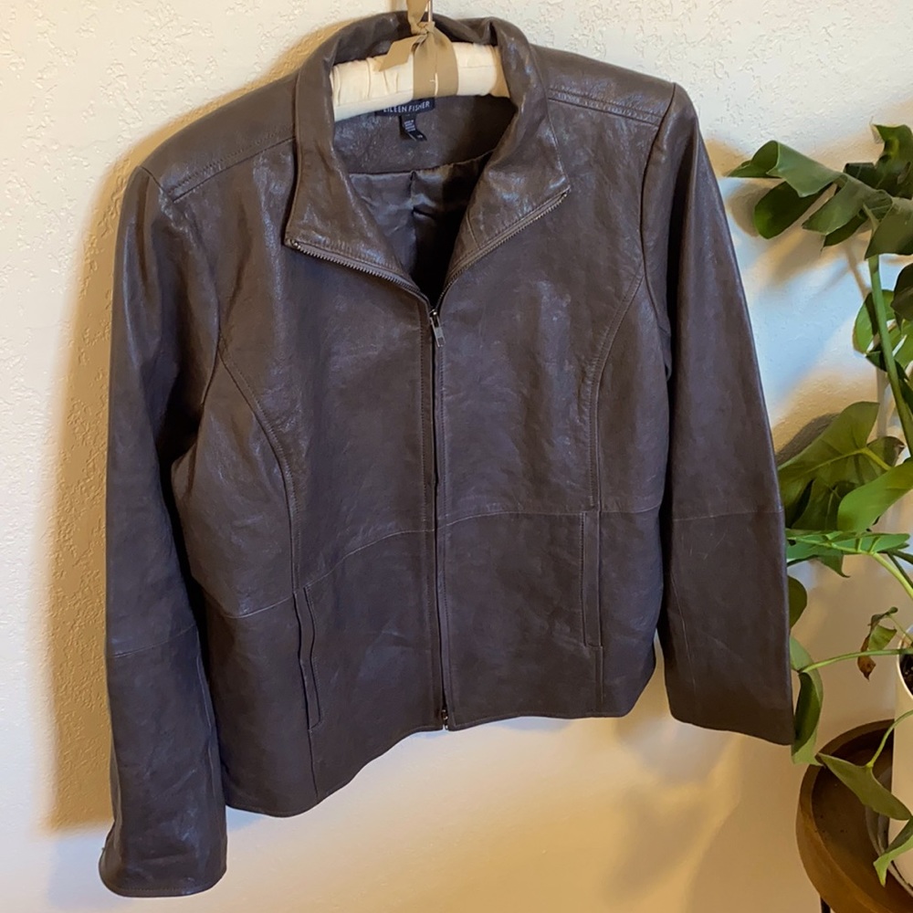 Eileen Fisher Leather Jacket